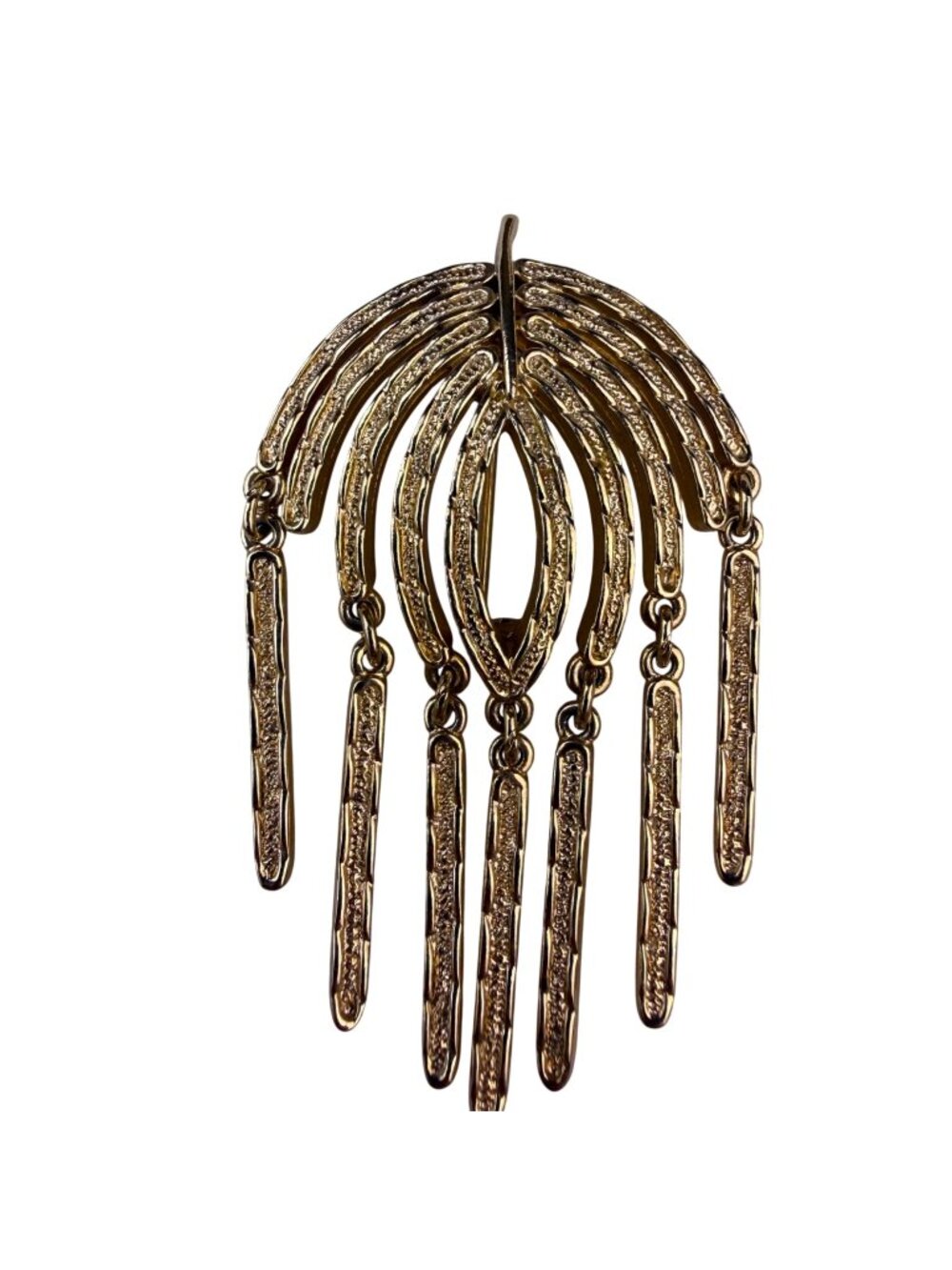 Sarah Coventry Gold Tone Waterfall Brooch Pin Retro Jewelry Vintage Style